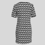 Boho Women Lady Striped Long Top Blouse Summer Short Sleeve Mini T shirt Dress